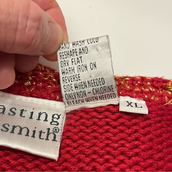 Hasting & Smith Womens Red Christmas Angels Holiday Festive Sweater Vest Size XL - Picture 13 of 14